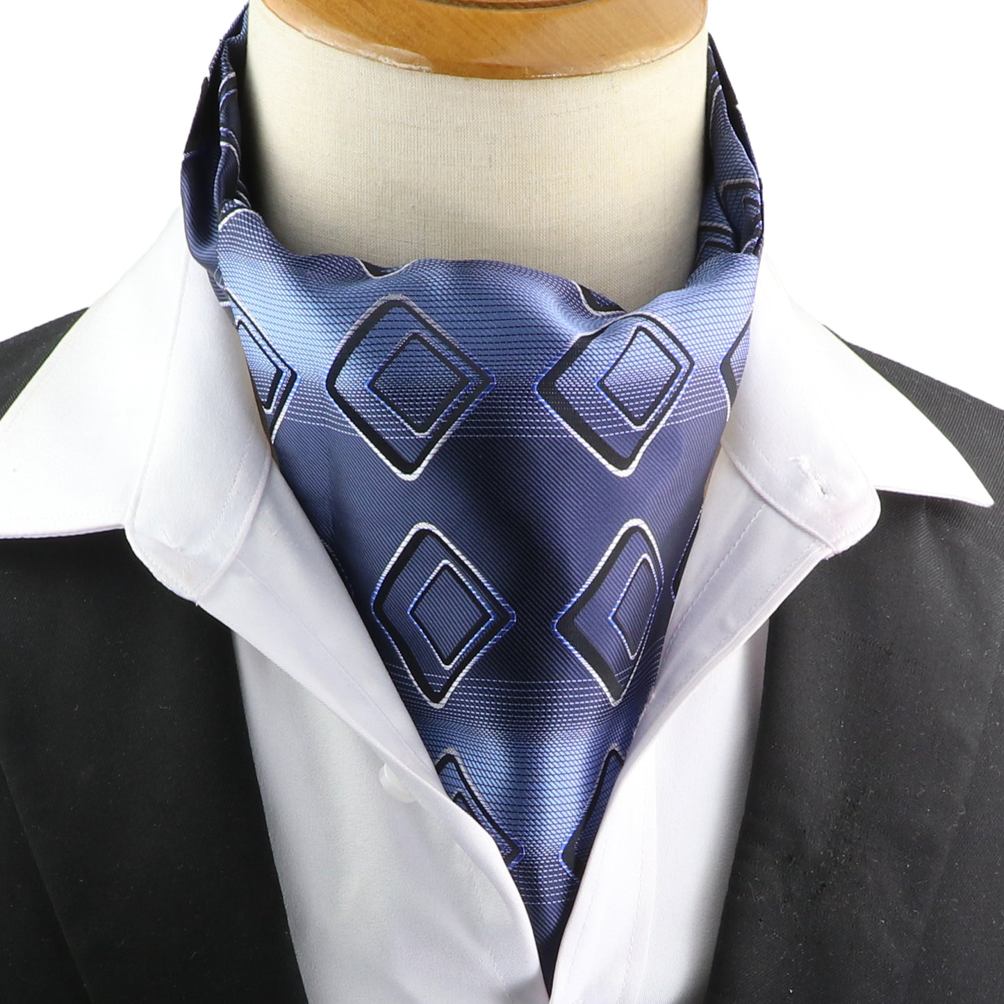 Bufanda Corbata Hugo de seda para hombre - Azul