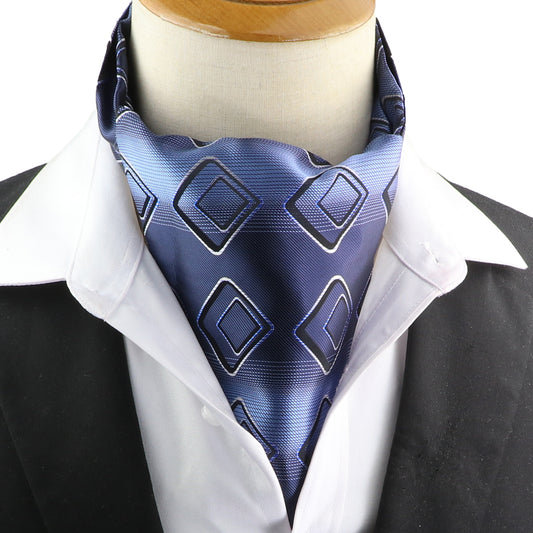 Bufanda Corbata Hugo de seda para hombre - Azul