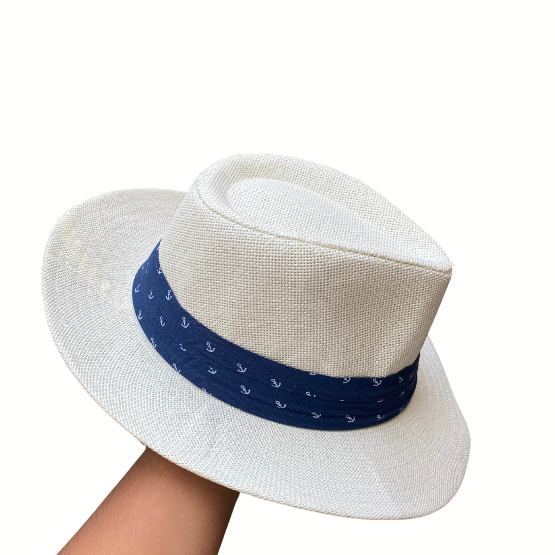 Sombrero Fedora Hombre Modelo Sailor - Ivory