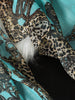 Pashmina Selia de Gasa diseño Animal Print | Turquesa