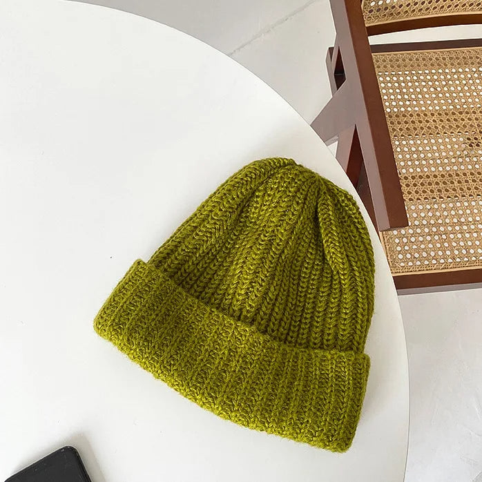 Beanie Shantall Verde - Chullo Gorro Mujer Estilo Holgado