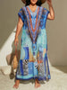 Vestido largo Verano Nonia Talla L - Túnica con estampado de rayas de cebra