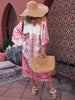 Vestido Marina - Talla M - Túnica con estampado de paisley de manga con volante