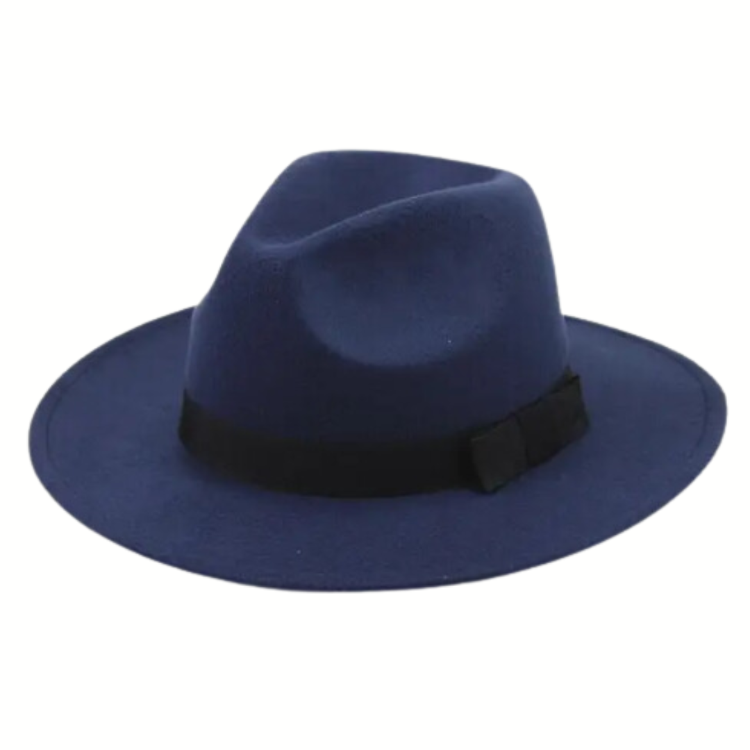 Sombrero Vaquero Unisex de Pana Cinta - Azul - 59cm