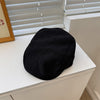 Boina Edwin Negro Gorra Unisex de Corduroy - Talla M regulable