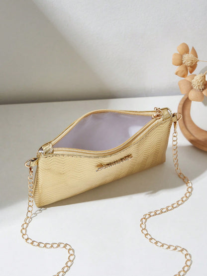 Bolso de mano Clutch Dorado Sunny City