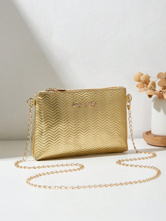 Bolso de mano Clutch Dorado Sunny City