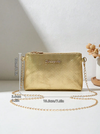 Bolso de mano Clutch Dorado Sunny City