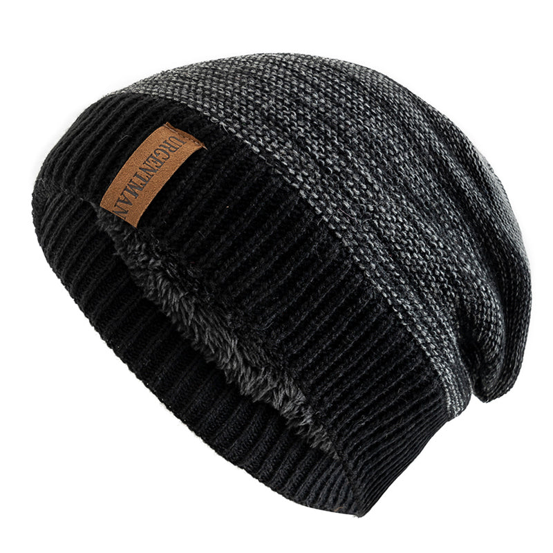Beanie UrgentMan Gorro de lana con Peluche interno | Negro