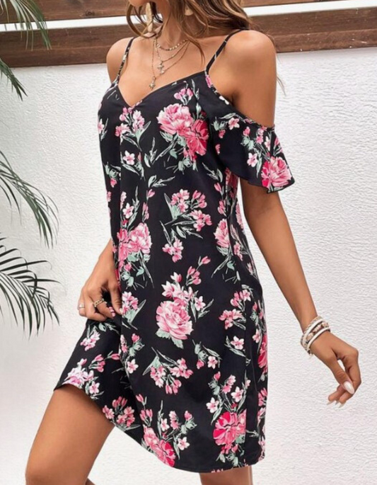 Vestido de Verano Tiritas Antu Floreado - Talla M