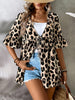 Blusa cardigan Timeless Estampado Animal Print con cierre tipo Lazo  - Talla XL