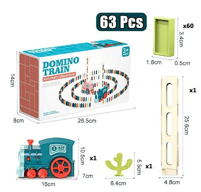 DominoTrain® Tren Dominó Automático para Niños (63 piezas) 🚂