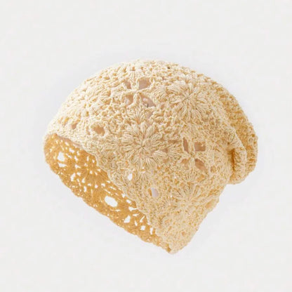 Beanie Tulipan Crochet Mujer