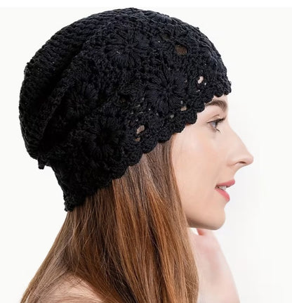 Beanie Tulipan Crochet Mujer