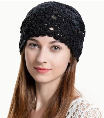 Beanie Tulipan Crochet Mujer