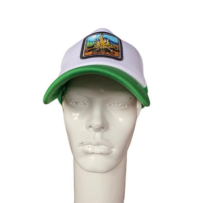 Gorra Estilo Beisbol Snapback Malla con bordado Leña - Verde