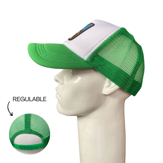 Gorra Estilo Beisbol Snapback Malla con bordado Leña - Verde