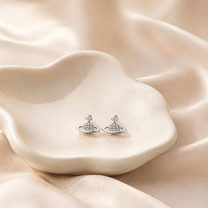 Aretes Dupe Vivienne Westwood - Plateado