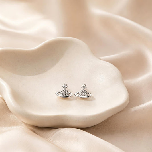 Aretes Dupe Vivienne Westwood - Plateado