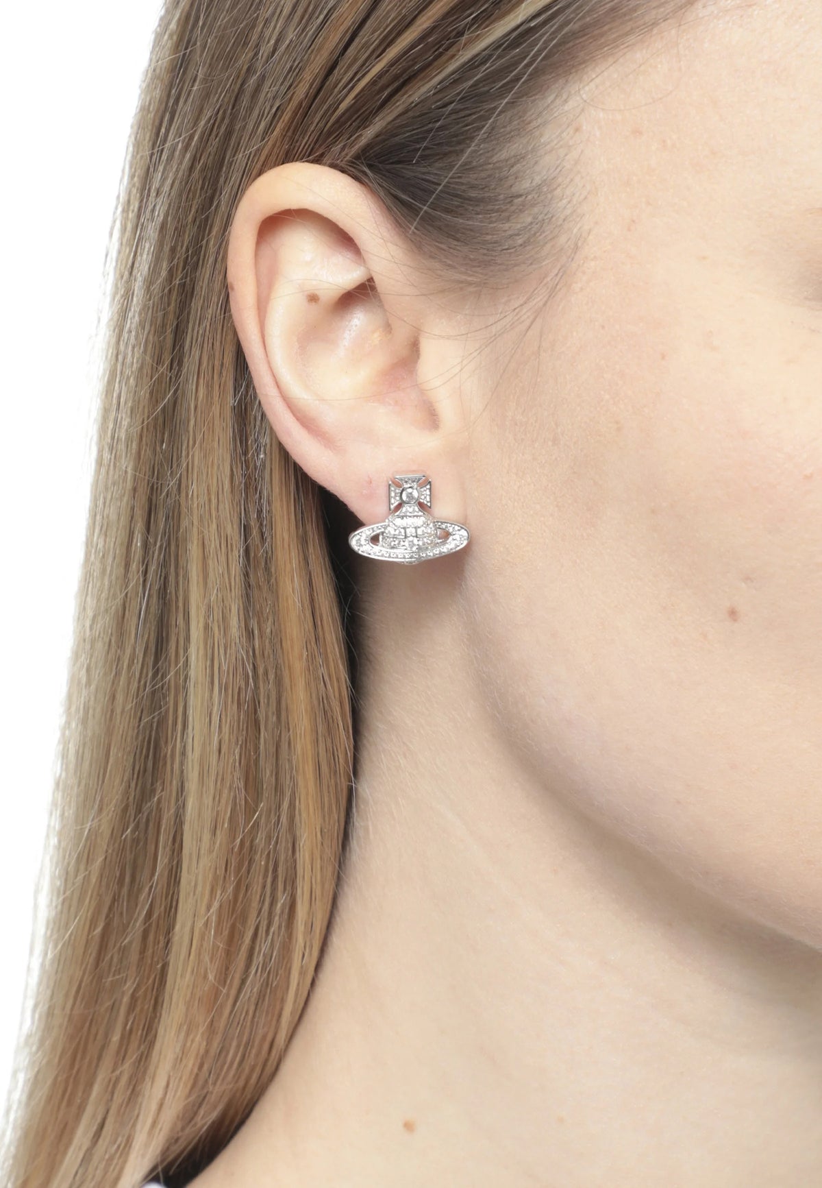 Aretes Dupe Vivienne Westwood - Plateado