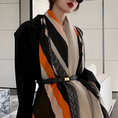 Pashmina Punto Hilo Waldorf Diseño Exclusivo | Beige