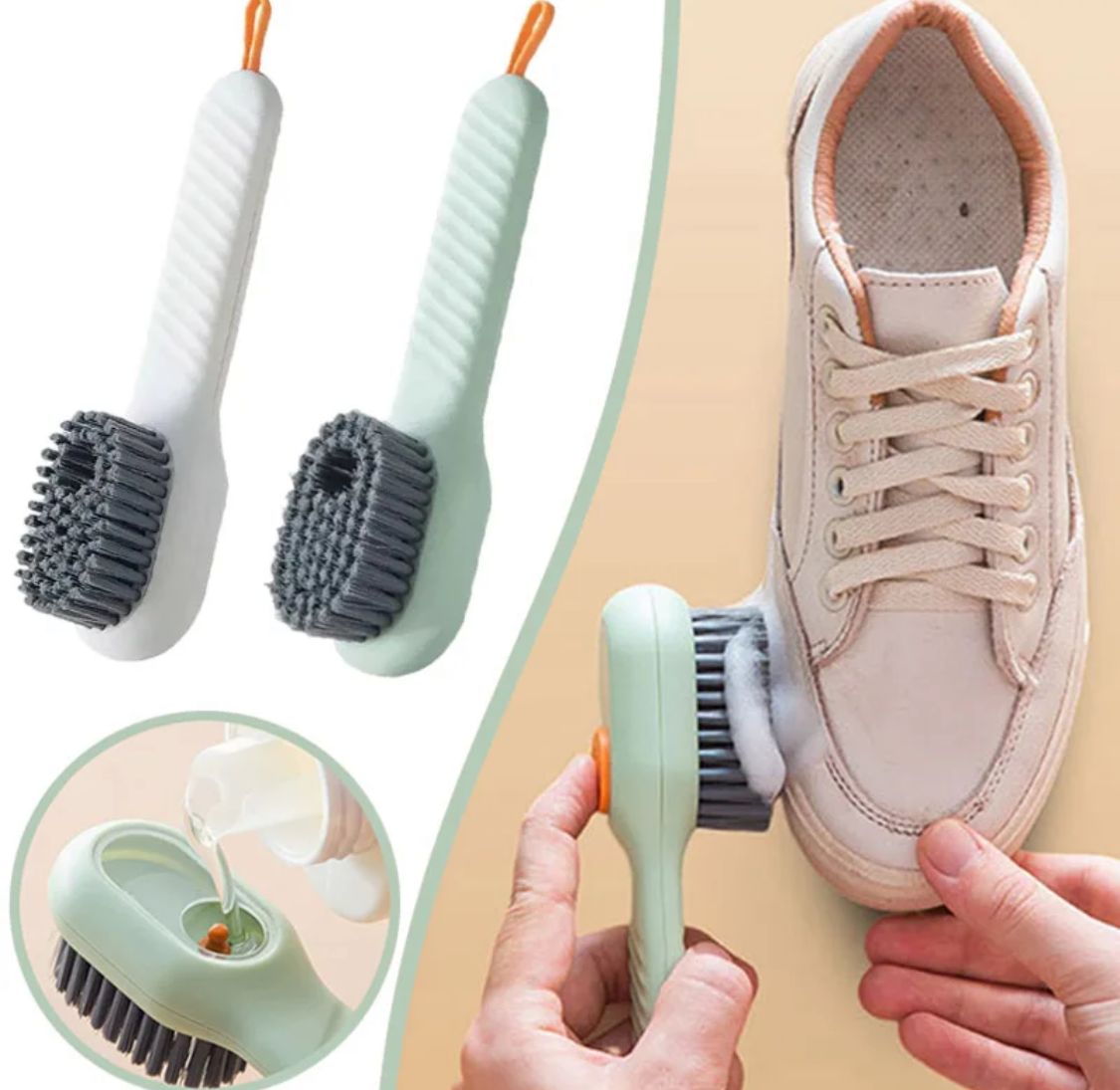 Cepillo de limpieza de zapatos -Blanco