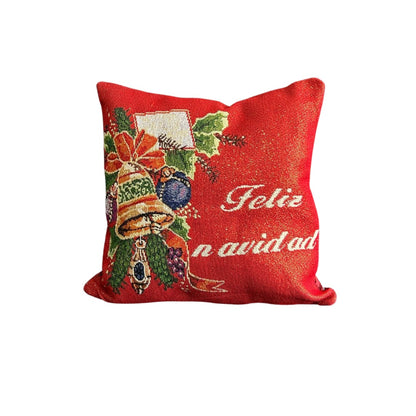 Almohada Cojin Navidad Modelo Campana Navideña 38x38