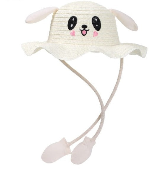 Huishi - sombrero para niños levanta oreja - Ivory - 54cm