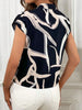Blusa elegante Prive -  diseño esclusivo con un amarre en el cuello - Talla M