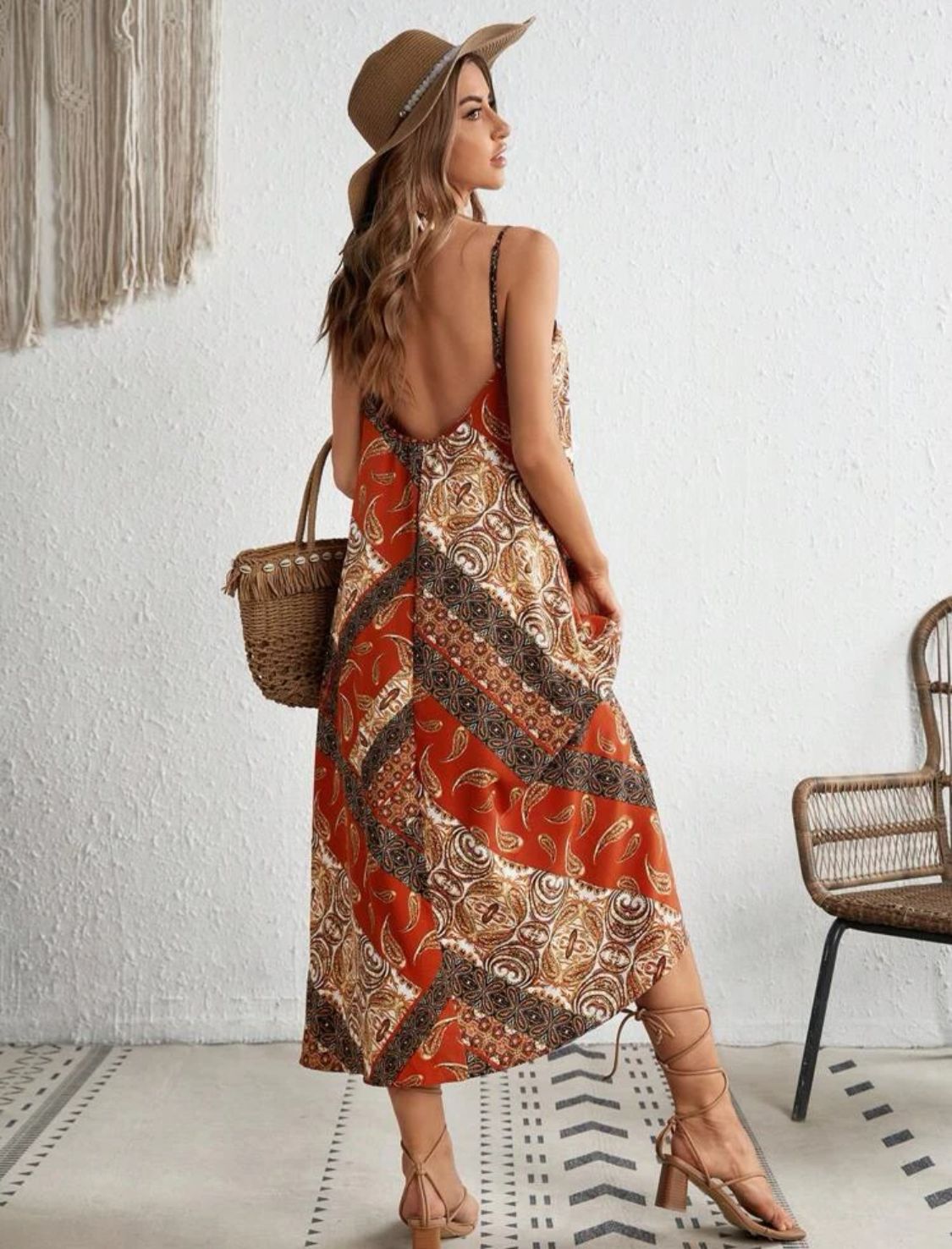 Vestido Largo de verano Palma con diseño exclusivo - Talla M