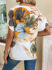 Cargar imagen en el visor de la galería, Waleska - Talla M -  Blusa Mujer manga corta con Estampado de Plantas