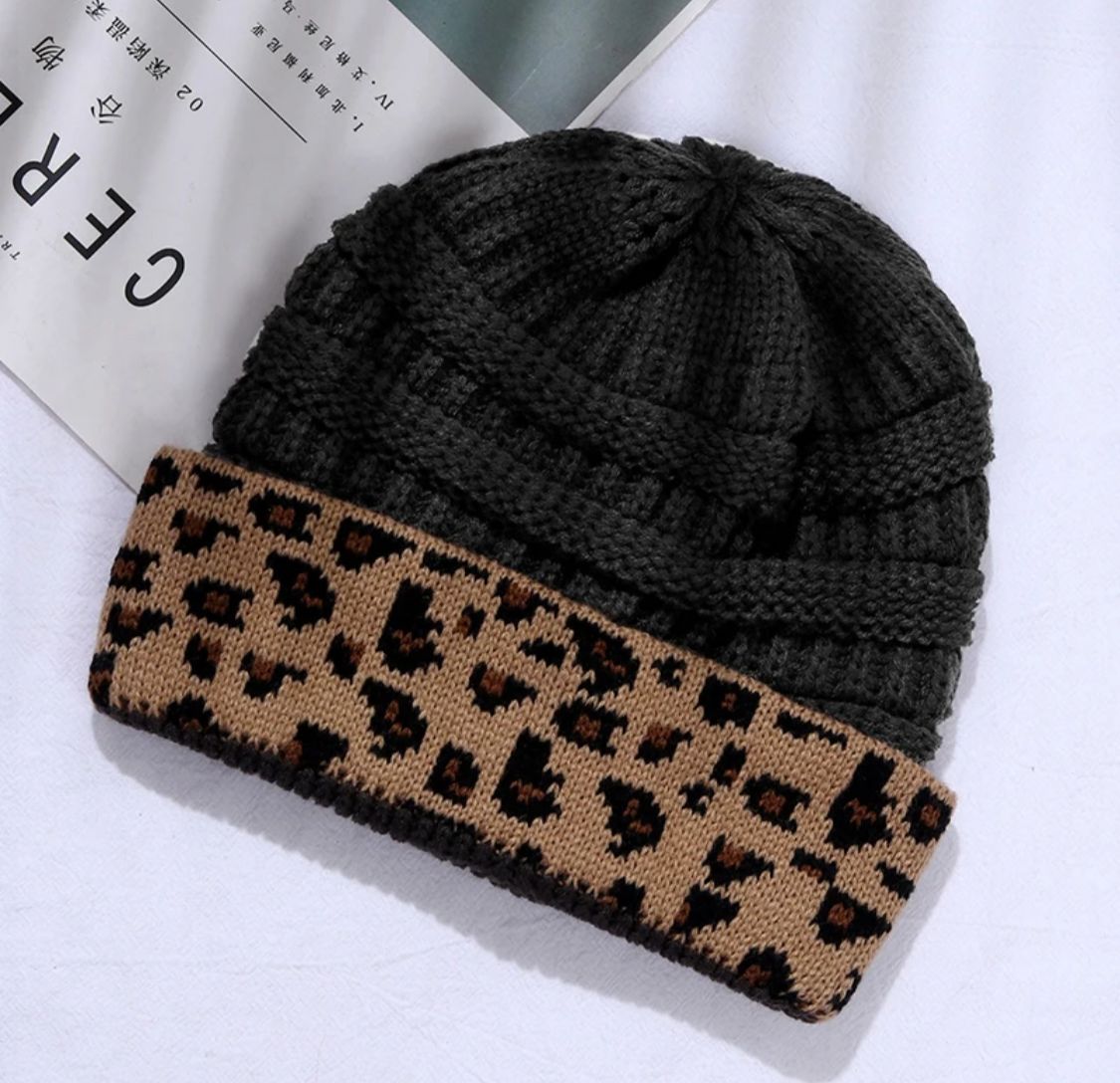 Beanie Print para Mujer | Negro