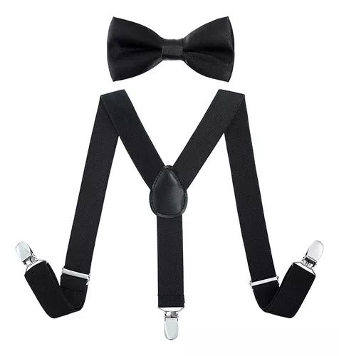 Lazo Trajes Con Tirantes Y Moño Para Hombre Traje Azul Marino Con