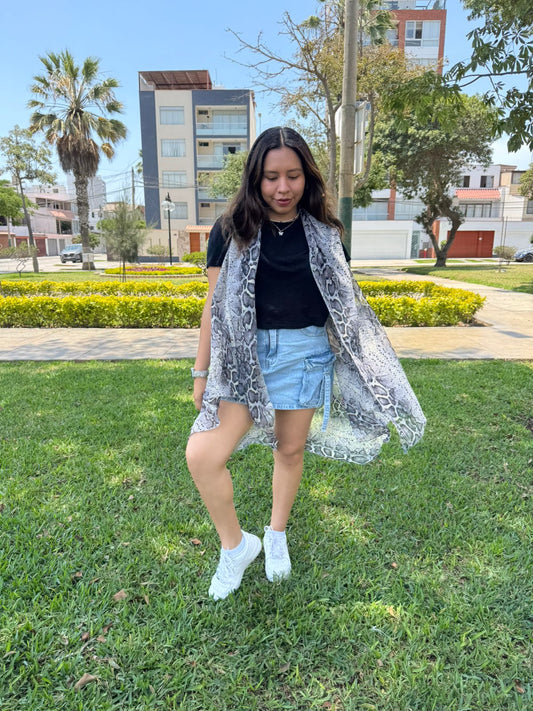 Kimono Spire Mujer Capa Animal Print - Talla M/L