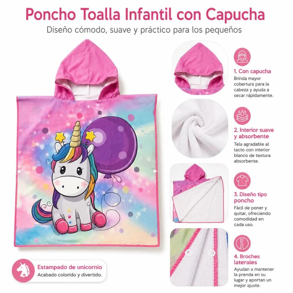 Toalla Twilight Sparkle con capucha para niñas de 5 a 8 años