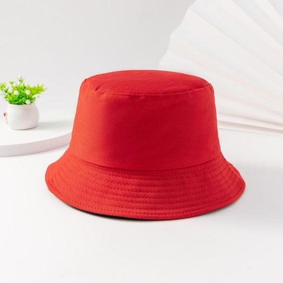 Bucket Hat Clasico Unisex Rojo: Gorro de 58cm