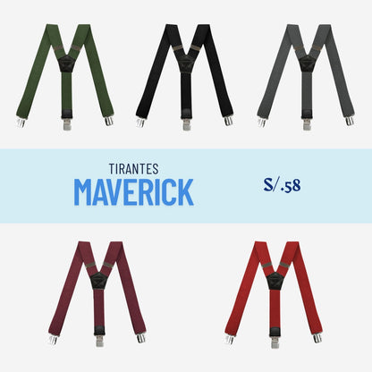 Tirantes Ajustables Elásticos Maverick 4 cm