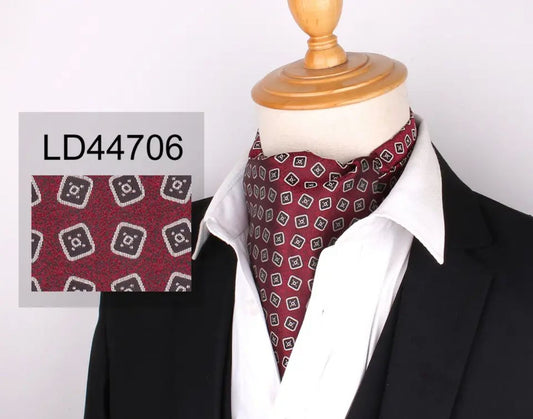 Bufanda Corbata Andres de seda para hombre - Guinda