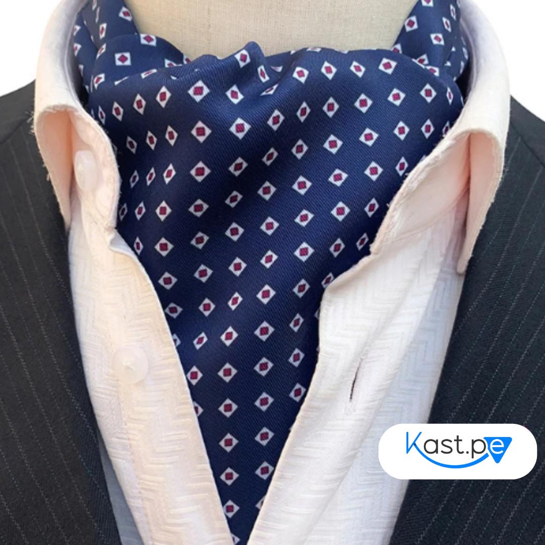 Bufanda Corbata Adrian de seda para hombre - Azul