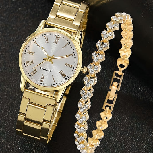Set de Reloj y Pulsera Milena - Dorado