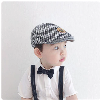 Boina Oliver Niños 6-12m (48cm) | Blanco y Negro