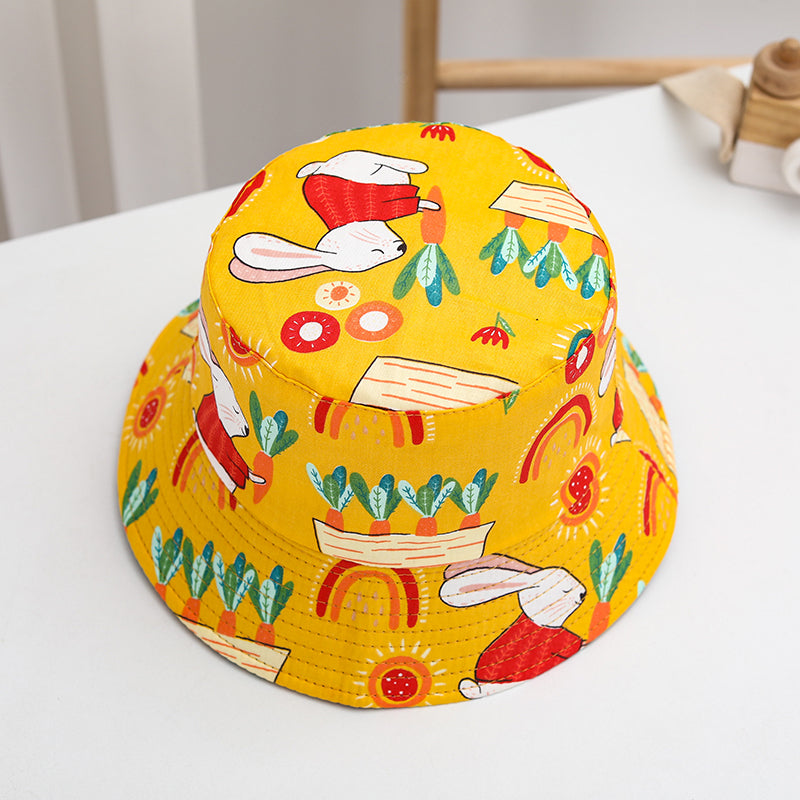 Bucket hat BunnyCarrot Amarillo/52cm: Gorro para niños de 2 a 5 años