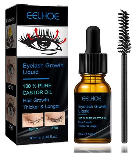 Castor Oil Gel Potenciador para Crecimiento de Pestañas y Cejas 10ml