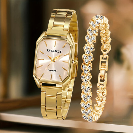 Set de Reloj y Pulsera Mirielle MODELO 2 - Dorado