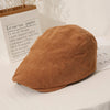 Boina Edwin Camel Gorra Unisex de Corduroy - Talla M regulable