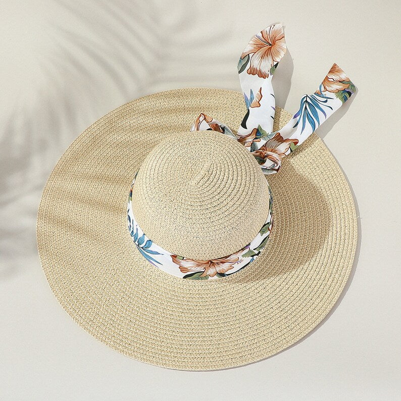 Sombrero de Verano playa Mujer Proteccion UV Modelo Isa - Blanco Ivory