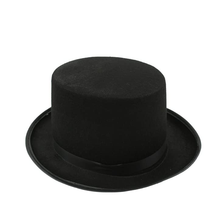 Sombrero de copa negro de lujo para adultos Modelo Pitt