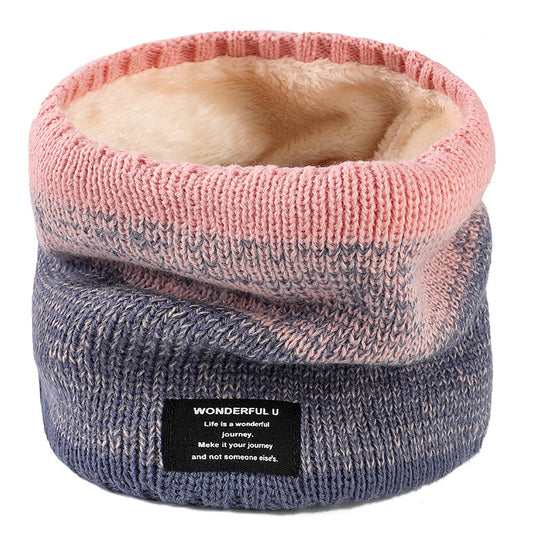 Bufanda Warm Jaspeado Rosado y Lila: Cuellera de Invierno Unisex