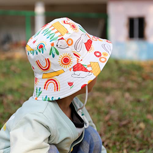 Bucket hat  BunnyCarrot Blanco - 54cm: Gorro para niños de 4 a 6 años
