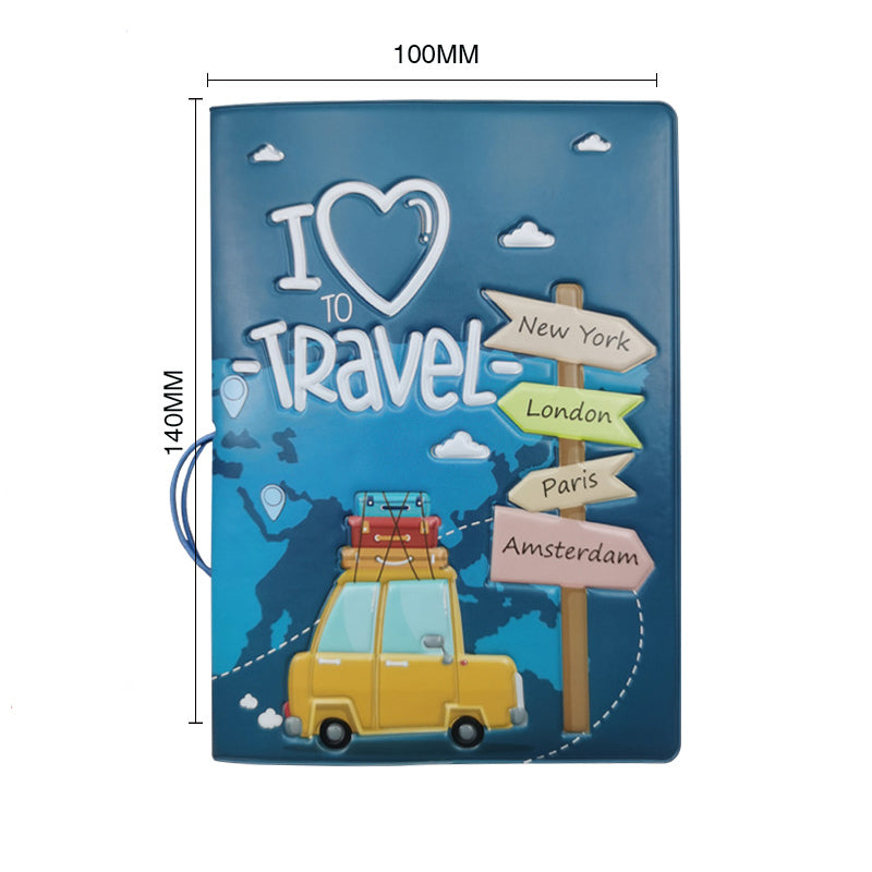 Porta Pasaporte Traveling Holder Passport - Azul